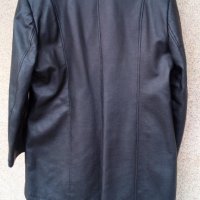  Черно кожено сако от естествена кожа, снимка 3 - Сака - 42329530