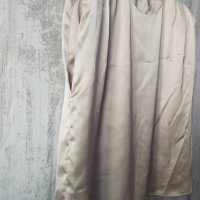 Бежово сатен блуза с подплънки , снимка 9 - Тениски - 40399478