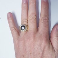 Златен  мъжки  пръстен  14К , снимка 6 - Пръстени - 39187224