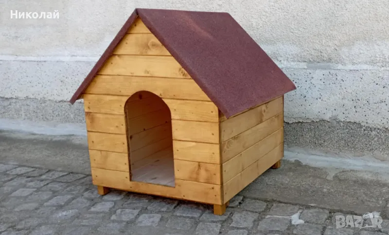 Дървена къща за кучета , средни и големи породи кучета , къща куче от дърво, кучешка къща, снимка 1