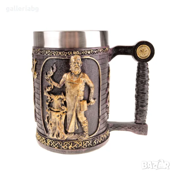 Релефна чаша с ковач , снимка 1