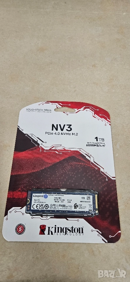 Kingston SSD 1TB, NVMe, M.2 2280, снимка 1