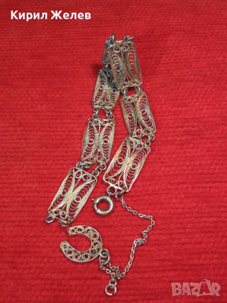 ФИЛИГРАННА ЮВЕЛИРНА ИЗРАБОТКА СРЕБЪРНА ГРИВНА ВИСОКА ПРОБА СРЕБРО 6695, снимка 1