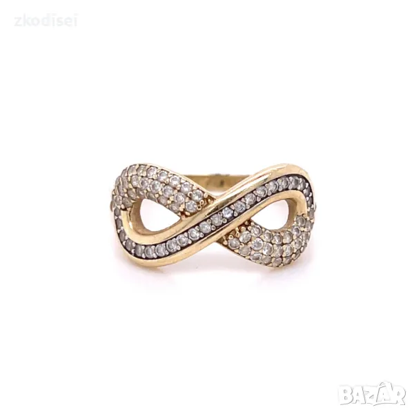 Златен дамски пръстен 2,05гр. 14кр.проба:585 размер:55 модел:28652-1, снимка 1