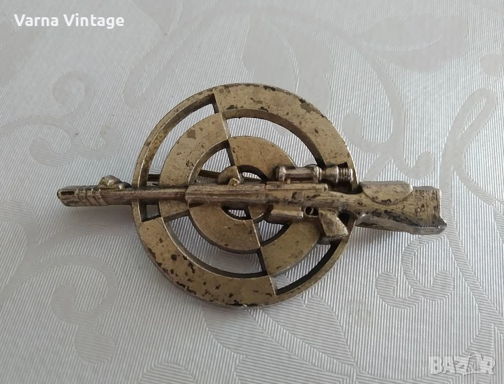 Значка за квалификация на снайперист № GS 38. „Сертификат за елитен стрелец“ DRAGO Франция., снимка 1