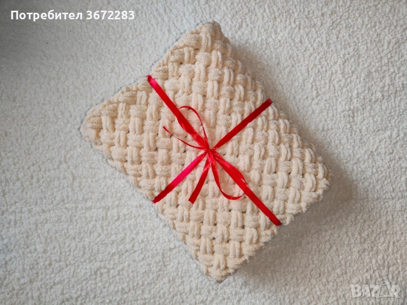 Ръчно плетено детско/бебешко одеяло от мека прежда, снимка 1