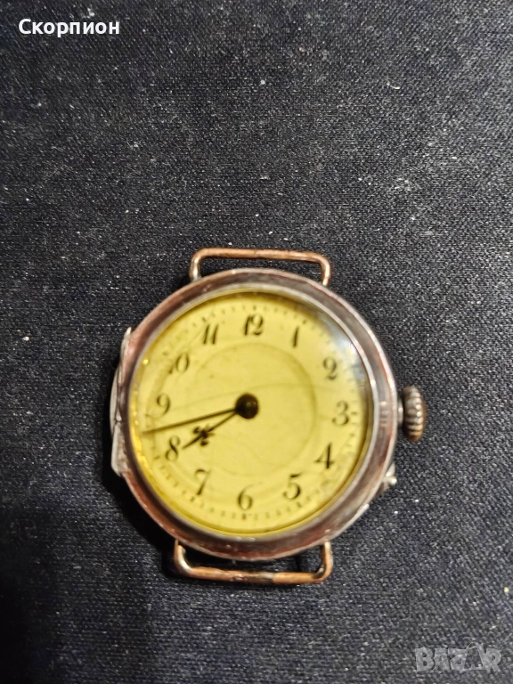 Швейцарски сребърен ръчен дамски часовник - 6 РУБИНА, снимка 1