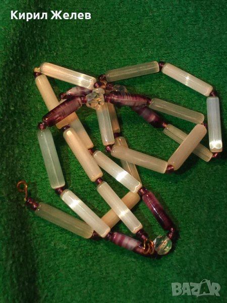 КРАСИВО СТАРО КОЛИЕ ОПУШЕН КРИСТАЛ КВАРЦ РЕТРО БИЖУ 34740, снимка 1