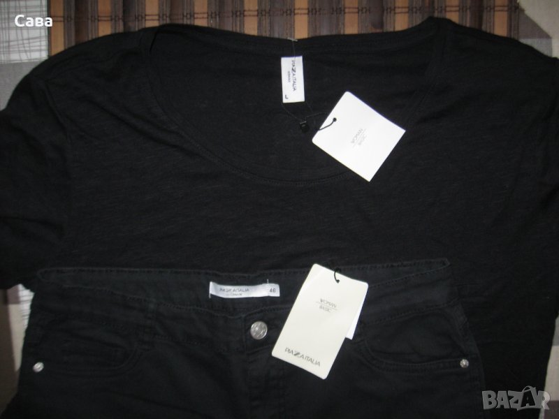Къси дънки и тениска PIAZZA ITALIA  дамски,Л, снимка 1