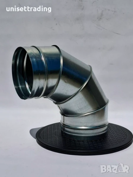 Коляно за аспирация ф200 поцинкована ламарина, снимка 1