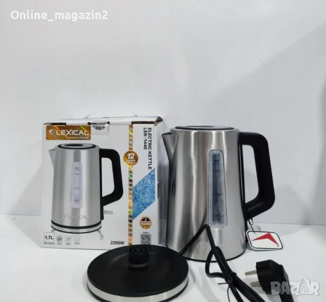 Електрическа кана за вода от неръждаема стоамна Lexical LEK-1440, снимка 1