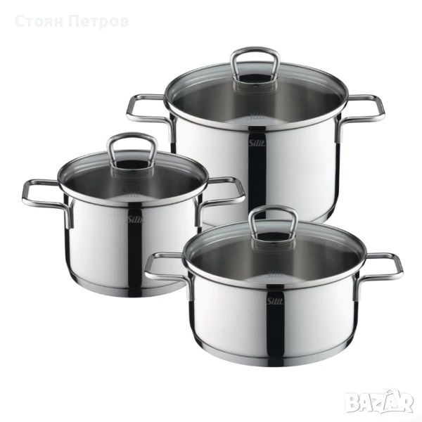 Луксозен комплект от 3 Тенджери  Silit Alicante. Внос от Германия, снимка 1