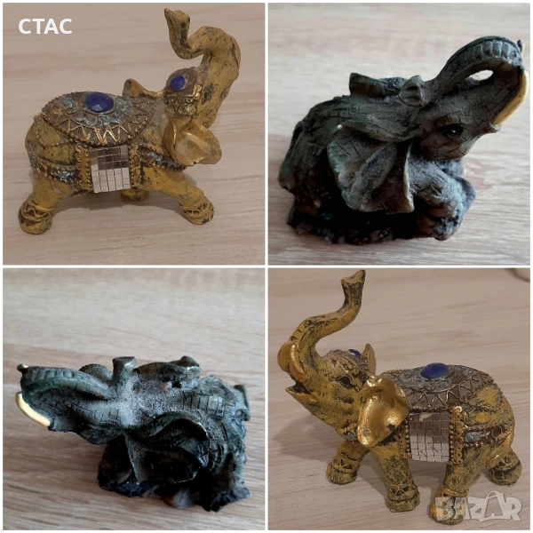 Две  малки слончета за здраве и късмет, снимка 1