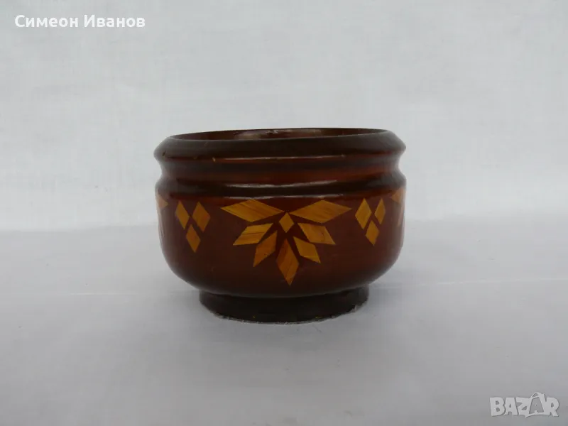 Интересна стара дървена купа #2042, снимка 1