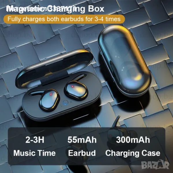 Bluetooth 5.0 безжични стерео слушалки слушалки Y30, снимка 1