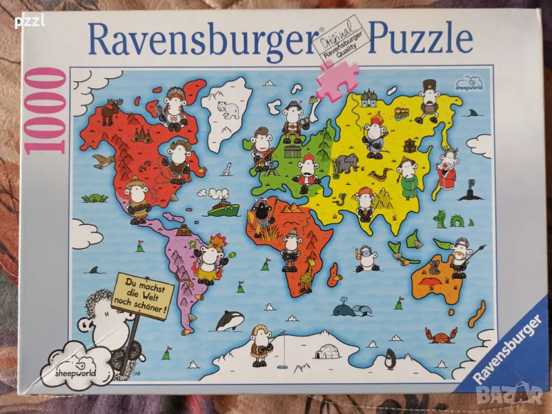 [Неналичен] Пъзел "The world of sheept" Sheepworld 2006г.1000 части, снимка 1