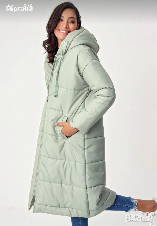 Ново дълго зимно яке с качулка, снимка 1