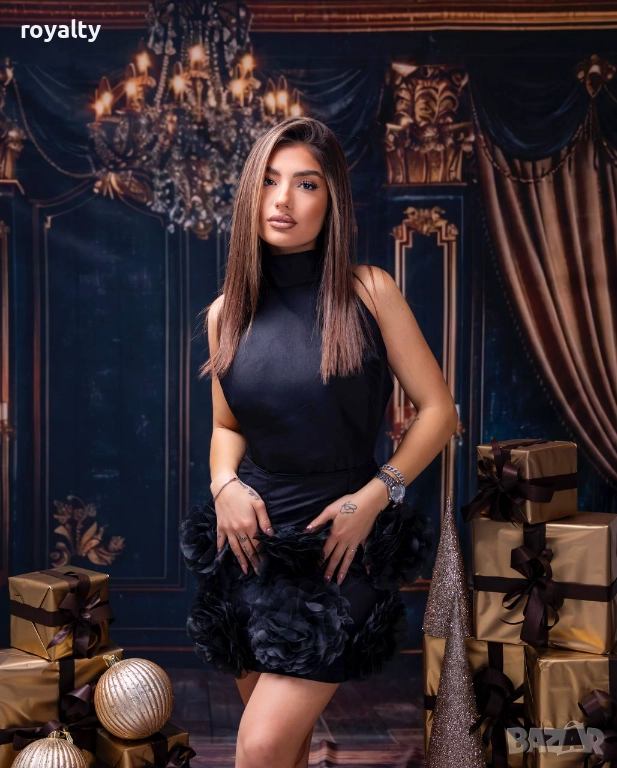 Черна Дамска Рокля , снимка 1