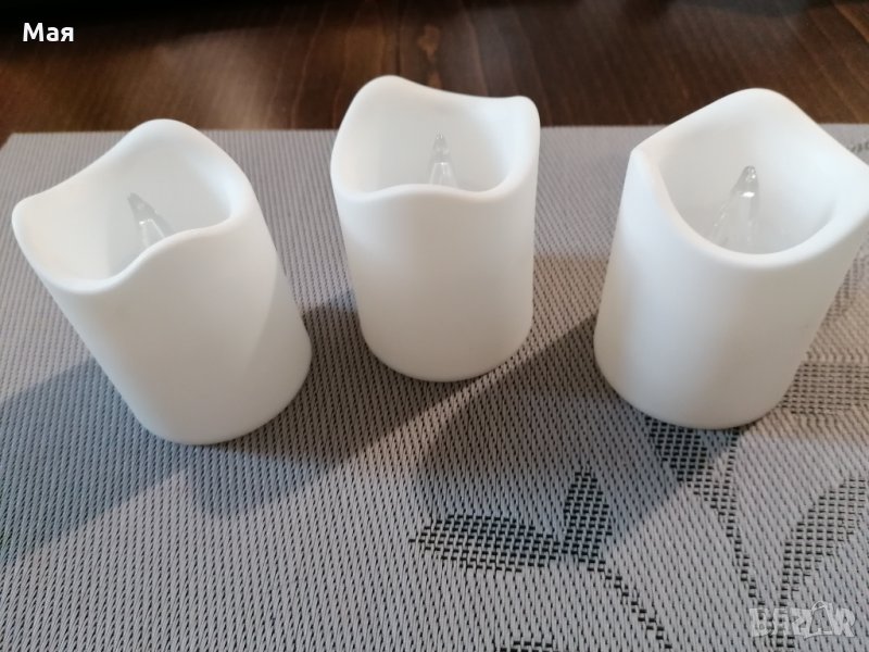 Свещи на батерии - 3 броя, снимка 1