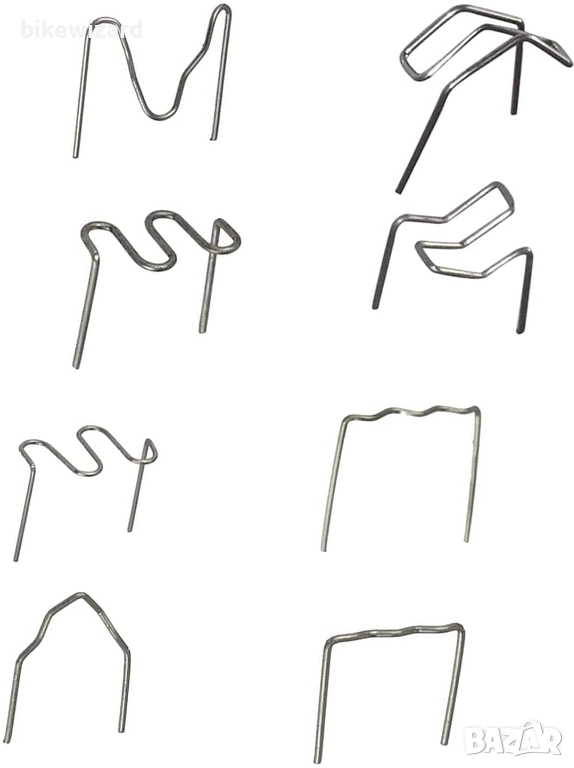 800 бр. скоби за пластмасови заваръчни ремонтни пирони за ремонт на брони – различни размери , снимка 1