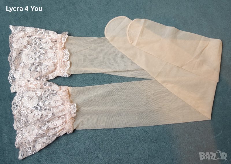 M/L чорапи за жартиери с широка богата дантела, снимка 1