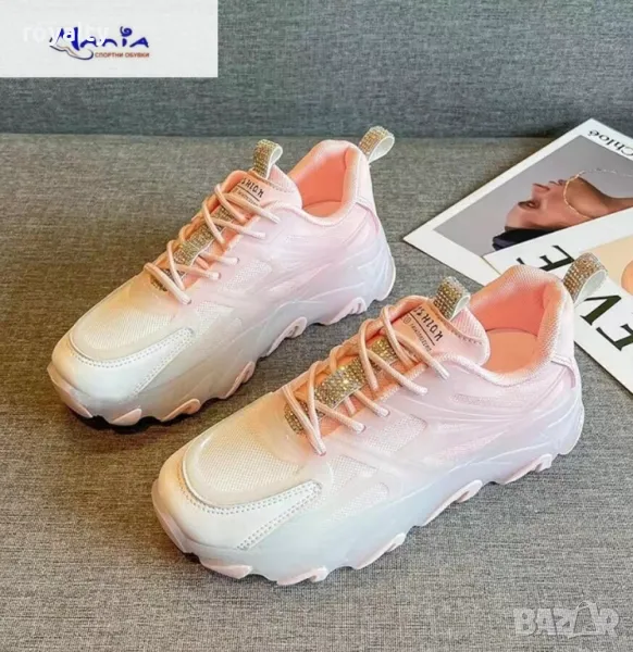 Дамски маратонки в розово, снимка 1