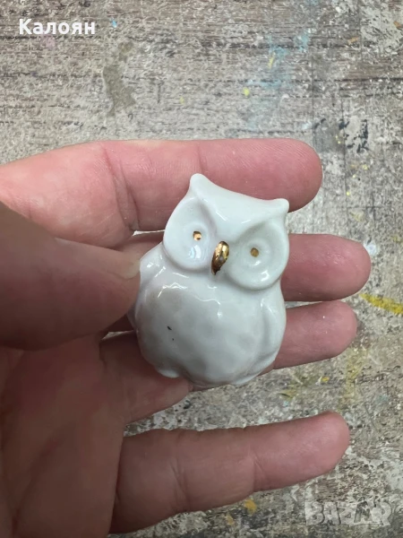 Бухалче фигурка порцеланова , снимка 1