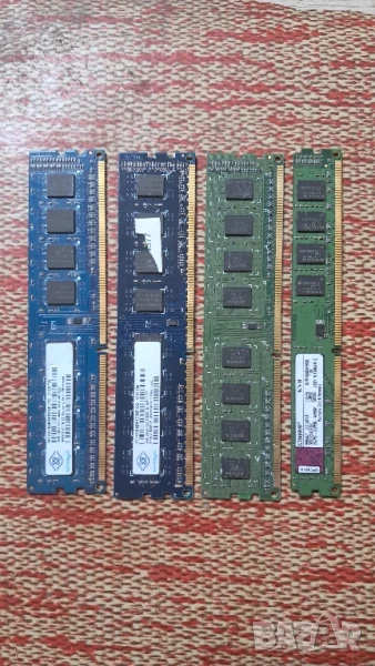 4 броя DDR3 рам памет. 7лв - 1 брой, 28лв - всички., снимка 1