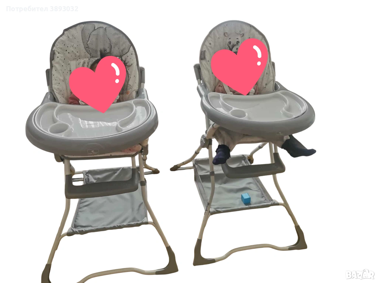 LORELLI Може и Отделно LORELLI BONBON,Столчета за Хранене 2 бр, снимка 1
