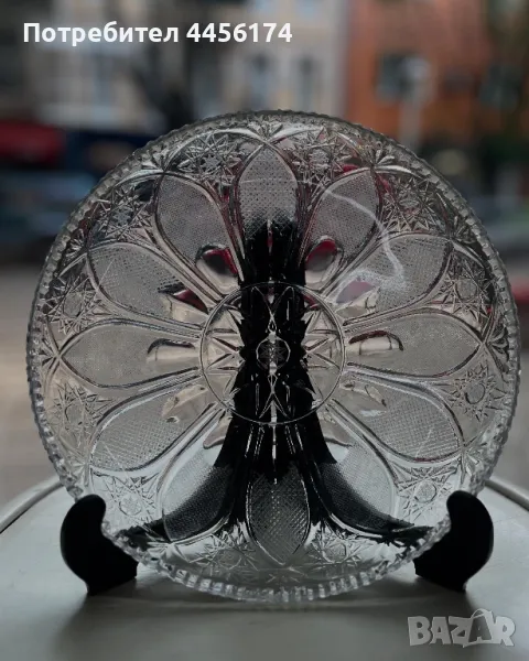 Кристална тортена чиния , снимка 1