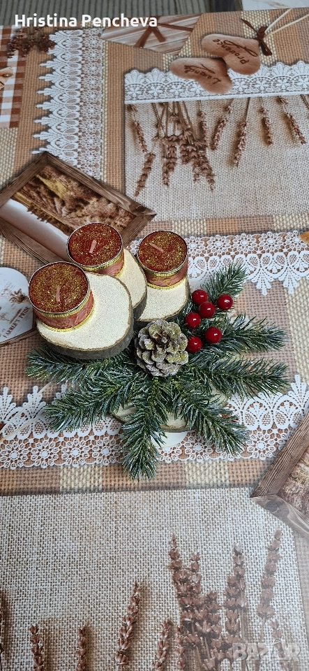 Коледен свещник , снимка 1