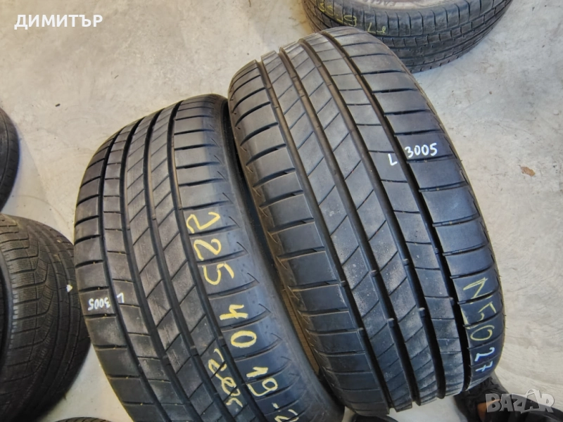 2бр.летни гуми BRIDGESTONE 225 40 19 DOT20 цена за брой, снимка 1