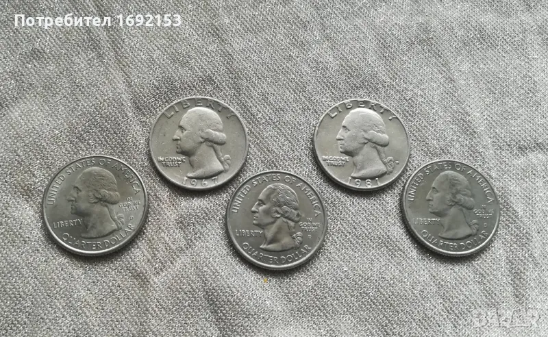 Колекция монети от 25 цента - 1/4 долар, снимка 1