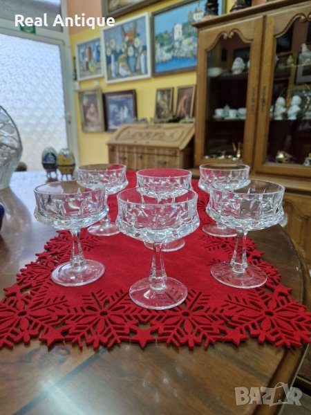 Красив антикварен кристален сервиз , снимка 1