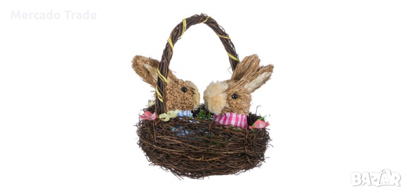 Декоративна великденска кошница, Зайчета, снимка 1