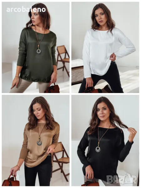 Дамска овърсайз блуза SILKINEA с висулка, 4цвята , снимка 1