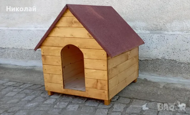 Дървена къща за кучета , средни и големи породи кучета , къща куче от дърво, кучешка къща