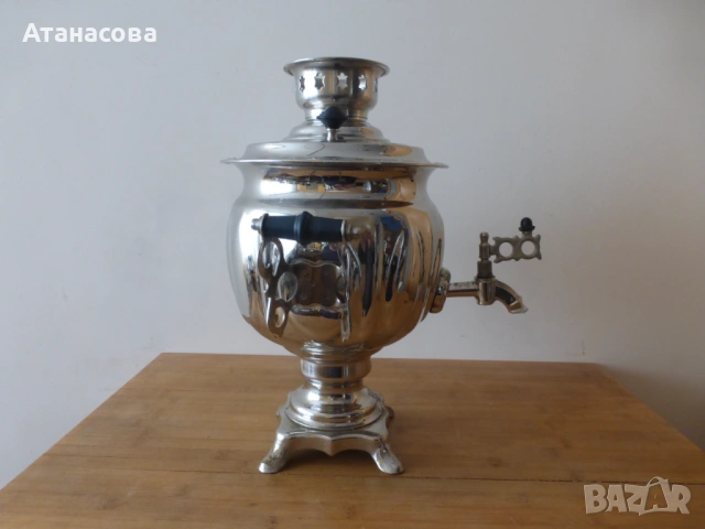 Руски електрически самовар с кабел, снимка 5 - Антикварни и старинни предмети - 53842637