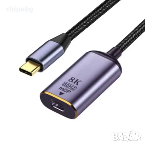 Преходник DeTech, USB-C – Mini DP, снимка 1