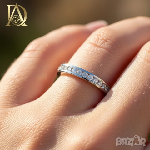 Нов Сет от Два Златни Пръстена с 1.04кт Естествени Брилянти , снимка 4 - Пръстени - 40072800