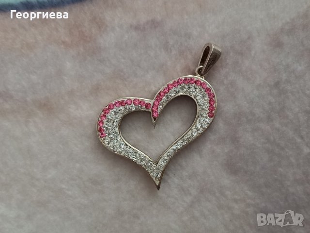  Сребърна висулка 925 с камъни Сваровски на Oksan , снимка 4 - Колиета, медальони, синджири - 42592573