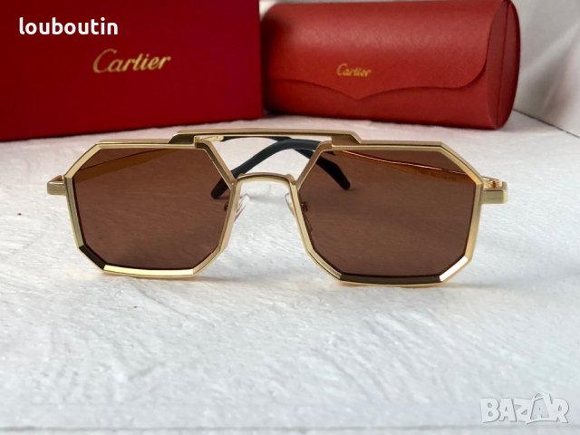 Cartier Мъжки слънчеви 2 цвята осмоъгълни, снимка 4 - Слънчеви и диоптрични очила - 41976023