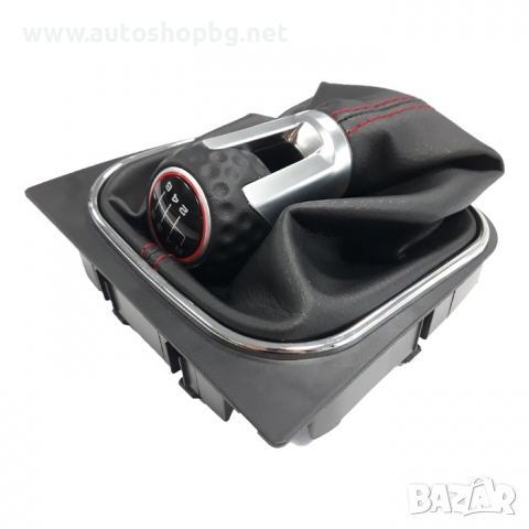 Топка за Скоростен Лост с Маншон За VW Golf 5/6 Gti 03-12 с 6 Скорости - Червен Конец, снимка 4 - Аксесоари и консумативи - 36153383