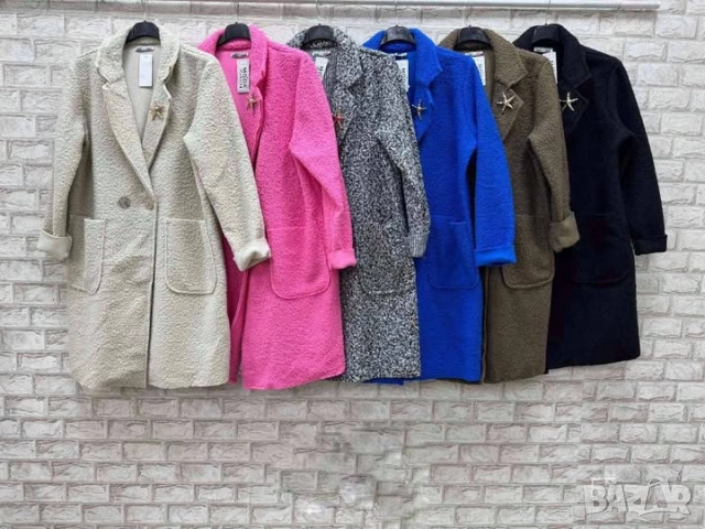 Меки есенни палта от букле , снимка 2 - Палта, манта - 51834901