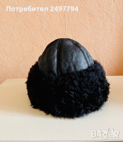 Шапка естествена кожа