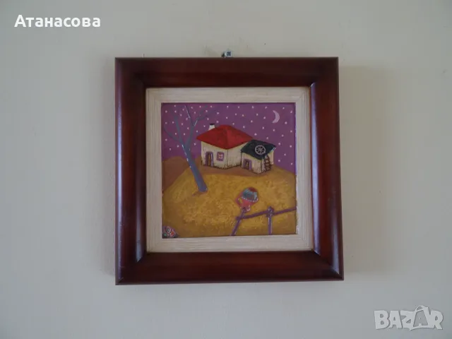 ДИМИТЪР АЛЕКСАНДРОВ малка картина акрил 2004 г, снимка 9 - Картини - 55973487