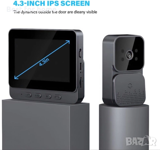 4.3-инчов безжичен видеодомофон , снимка 5 - Други - 52572968