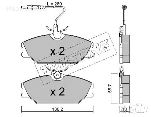 комплект предни накладки TRUSTING 144.0 ЗА Renault LAGUNA ,MEGANE,SAFRANE,  SPORT SPIDER,ESPACE , Da, снимка 2 - Части - 36090344