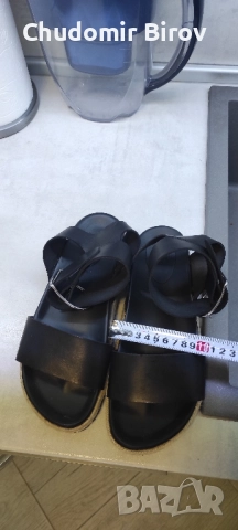 Черни дамски сандали, снимка 4 - Сандали - 51537746