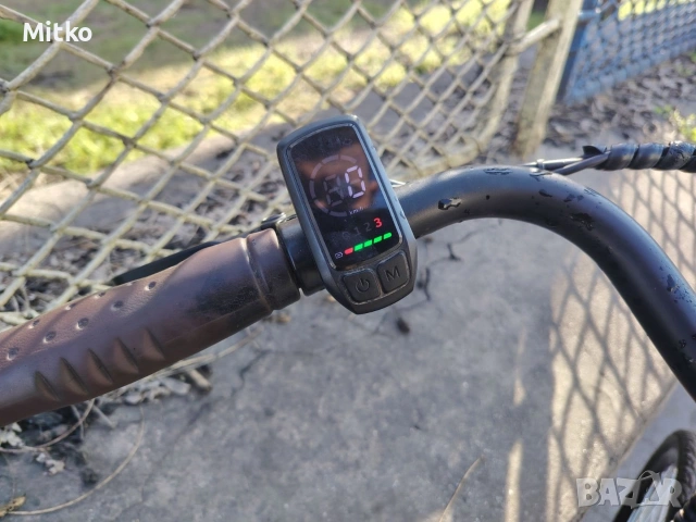 28 цола електрически велосипед с 7 скорости усилени капли амортисьори предни като нов , снимка 3 - Велосипеди - 53864904